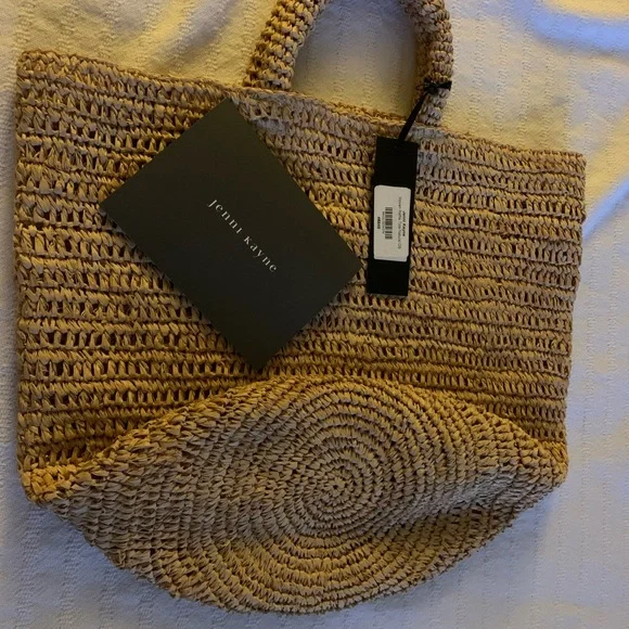 Jenni Kayne Tan Woven Tote Bag - Picture 3 of 8